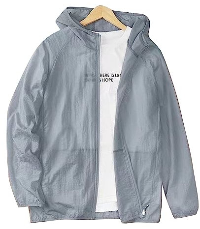 Drfeify Chaqueta de Protección Solar para Hombre, Ligera y Resistente, Manga Larga para Pesca, Senderismo y Aventuras al Aire Libre, Diseño Moderno para Deportes Extremos y Entrenamiento (XL)