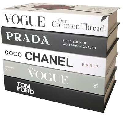 SPShadow 5 pezzi libri decorativi Estetica Chic Faux Book Set per l'arredamento della stanza, moderno Home Decor Coffee Table Décor