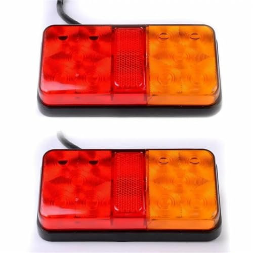 Generisch Rücklichter 12V 2W 10 für LKW PKW Anhänger Rücklicht Bremsleuchte Rücklicht Auto-Rücklicht-Montage