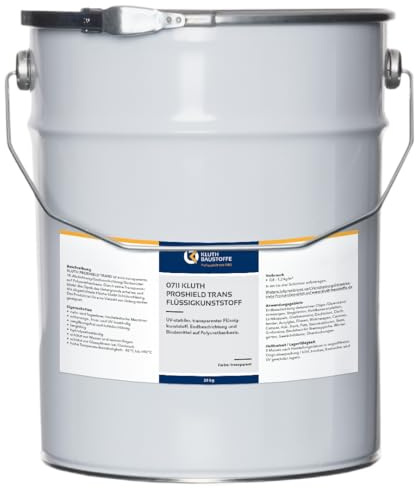 Kluth PROSHIELD TRANS - 5kg - transparente Abdichtung für Balkone, Lichtkuppeln, alte Fliesen - Bindeharz Bindelmittel für Steinteppich - Caravan - lichtdurchlässig