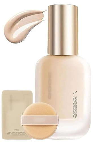 Fondotinta idratante Leggero e Mat a Lunga Tenuta UO-DO - Idratante Waterproof, Leggero e a Lunga Tenuta per Tutti i Tipi di Pelle (W02 Illuminante, Idratante)