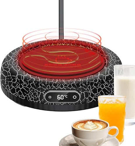 Kaffekoppsvärmare, 60 W elektrisk livsmedelsvärmare för ljuskoppar, intelligent USB-värmeunderlägg, för kök bar bord matsal invigning te mjölk drycker