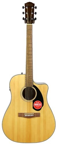Fender CD-60SCE Acoustic-Electric Guitar - Dreadnaught Body Style - Natural Finish