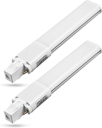 Amazing power GX23 LED Bulbs, 6W LED 2-Pin PL Horizontal Recessed Lamp, 13W Equivalent CFL Bulbs Warm White 3000K 2-Pack