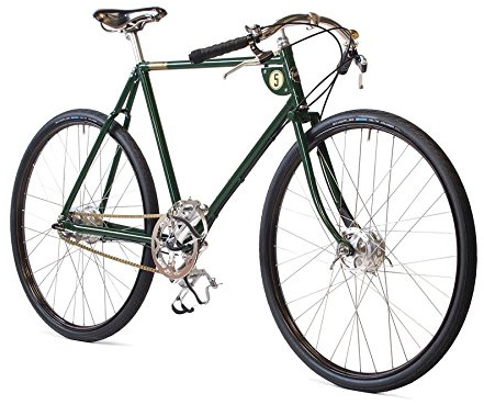 Pashley Speed 5 - Herrenfahrrad im Stil der klassischen Gentlemen-Rennräder, sportlich und edel - 5-Gang-Nabenschaltung, Rahmen 22,5'', grün. sportlich - edel - schnell