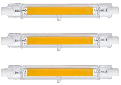 CTKcom 118mm/4.65In R7S LED Bulb (3 Pack) 120V 15W Warm White 3000K T3 J Type Halogen Bulb Replacement 150W Halogen Bulb Equivalent Double Ended