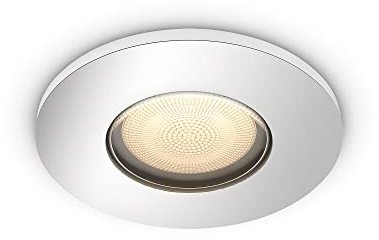 Philips Hue White Ambiance Adore Deckenspot rund, silber 1x250lm inkl. Dimmschalter, Bad-Beleuchtung, dimmbar, steuerbar via App, kompatibel mit Amazon Alexa (Echo, Echo Dot), alte Generation
