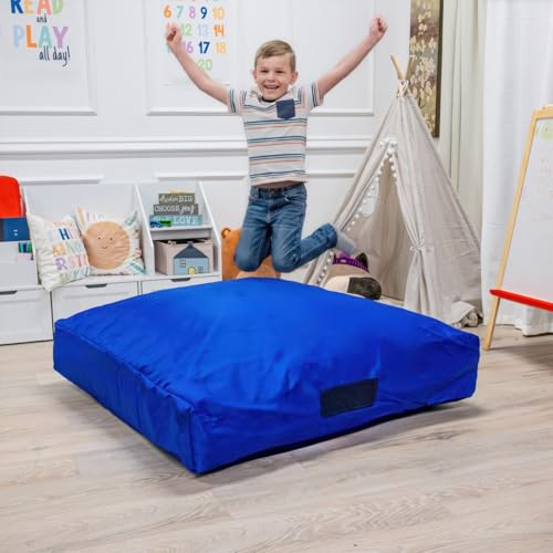 Foamma Crash Pad 8 x 36 x 48 (8 Thick x 3 ft x 4 ft) - Sensory Pad with Foam Blocks for Kids and Adults with Water-Resistant and Washable Cover