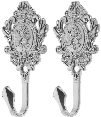 Amosfun 2 Piezas Cortina Metalica Retenciones De Cortina Barras De Cortina De Latón Hoja De Oro Rosa Muro Cortina De Estilo Europeo De Aleación De Zinc Montado En La Pared Gancho Trasero