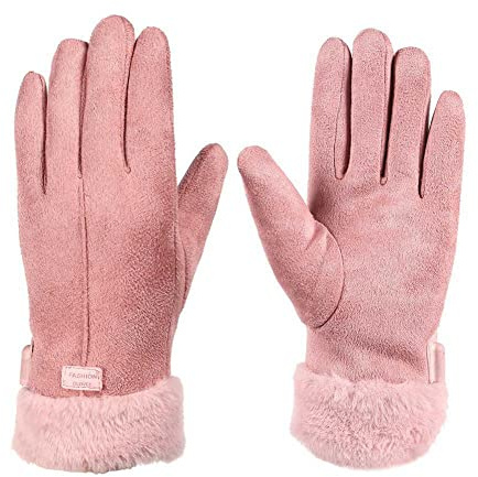 JAWSEU Elektrische Beheizbare Damen Winter Handschuhe, Rosa, Mehrere Sporthandschuhe, Wandern, Damen und Mädchen