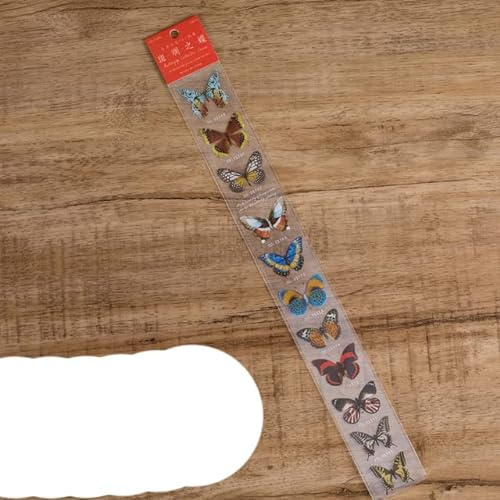 KEOJI 8 Designs Butterfly Collector Series Vintage Retro Style Long Strip Separate Tape Handkonto DIY Dekorationsmaterial-F