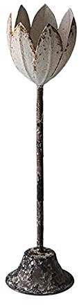 Kerzenhalterhalter Retro Schmiedeeisernen Kerzenhalter Blume Form Dekoration Ornamente Kerzenhalter Lotus Lampen Halter Wachshalter Home Decoration Kandelaber