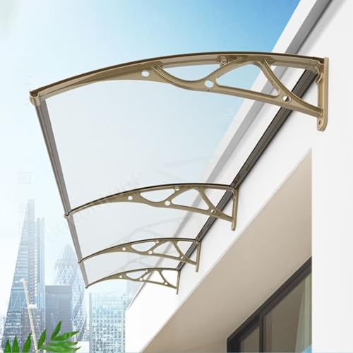 KAXLDHH Türüberdachung, Vordach Für Haustür, Überdachung Haustür, Haustür Vordach Aus Polycarbonat Transparente, Vordach Hauseingang, Vordach Mit Seitenteil, Vordach Hauseingang (Size : 80x160cm)
