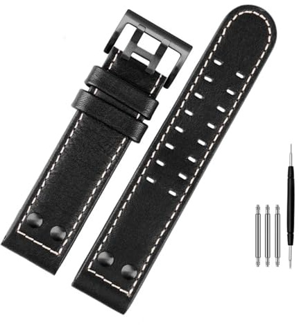 SCHIK Uhrenarmband für Hamilton Khaki Fliegeruhr H77616533 H70615733 Uhrenarmband aus echtem Leder Jazz Field Herrenarmband 20 22 Militärstil