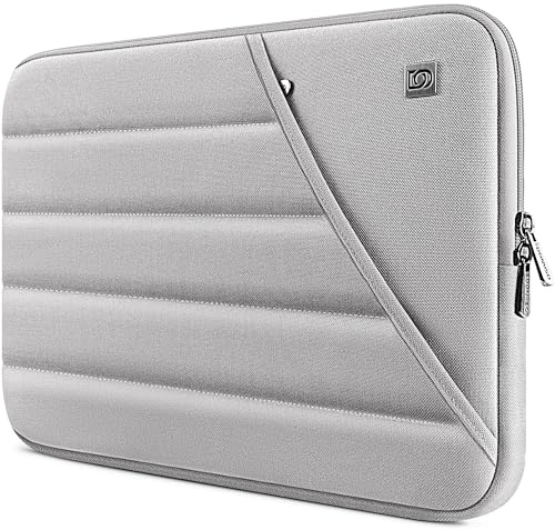 DOMISO 15,6 Zoll wasserdichte Laptoptasche mit Rückengriff Tragetasche für 15,6 VivoBook/HP Pavilion/Notebook/Acer Aspire/MacBook Air/MacBook Pro,Asche