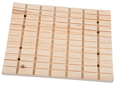 VILLFUL Wooden Polished Deck Small Pet Grinding Board Rabbit Scratching Plate Household Accessory for Guinea Pig Squirrel Feet Pad