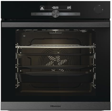 Hisense, BSAMZ634PG, Forno da incasso, Display digitale, 77l, 23 funzioni, autocooking, vapore, soft closing, guide telescopiche, pirolisi, riscaldamento rapido, controllo temperatura, nero