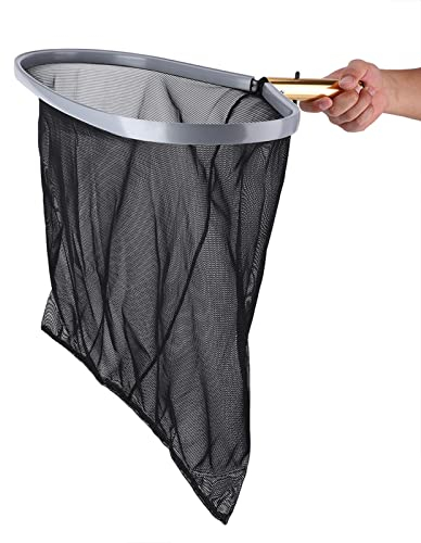 Tixiyu Schwimmbad-Kescher, Schwarz, Robust, Schwimmbad-Laubharke, Feinmaschiges Rahmennetz, Fischteich-Skimmer-Reiniger