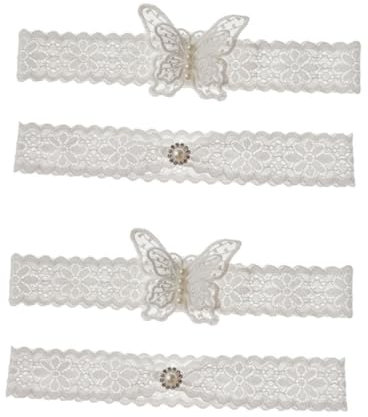 WRITWAA 2stücke Brautstrumpfband Aus Spitze Mit Elastischem Beinring Hochzeitsaccessoires Für Damen Geeignet Für Hochzeiten Und Partys Mit Ansprechendem Design Und Hohem