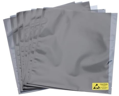 sourcing map 20Pcs Anti Static Bags ESD Shielding Bag Flat Open Top Anti Static Bag for Electronic Devices 8.7x9.8 Inch(220 * 250mm)
