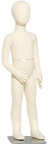 Schaufensterpuppe, Alter 5–14, Ganzkörper-Manikin, Kleinkind, Teenager, beige, Torso, Attrappe, Kleiderpuppe, Kleiderständer mit Armen (7 Jahre alt)