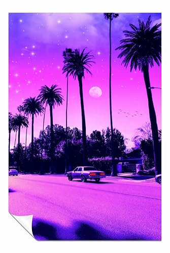 Panther Print Aesthetic Cali Drive ungerahmtes Poster, Bilder für Wände, Schlafzimmer, Wohnzimmer und Badezimmer, 61 x 41 cm