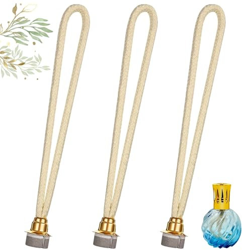 Scettar 3 Stück Docht, Dochte für Öllampe, Universelle Katalytische Lampenwicke für Aromatherapie Diffusoren, Duftlampe Docht mit Katalytischem Brenner, Öllampen-Ersatzdocht für Diffusor