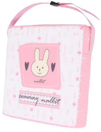 Kindersitzkissen Rosa Cartoon für Esszimmerstuhl, Polyester | Rückenfrei, Universelle Passform, für Küche und Mahlzeit, Tragbar, für Kinder und Kleinkinder