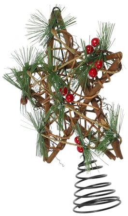 SEWOART Weihnachtlicher Christbaumspitze Handgefertigte Deko Für Weihnachtsbaum Romantische Langlebig Und Installieren Beleuchtung