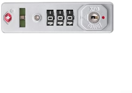 Kombinationslås, för TSA007 ABS 84 x 23 mm med återställningsbar kod och repbeständig finish för bagage resväskor verktygslådor (silver vänster)