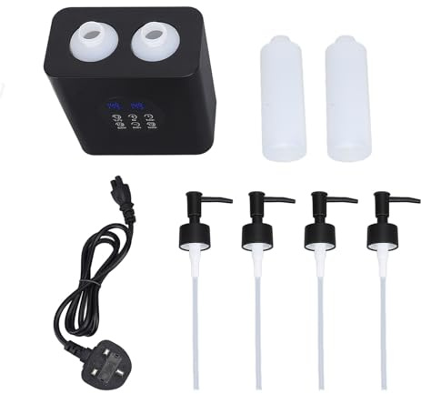 NSXAYIWE Lotion Warmer, Massage Oil Warmer Heater Body Oils Heater with 4 Oil Bottle Dispenser, Portable Double Bottle Warmer for Spa, Salon and Home