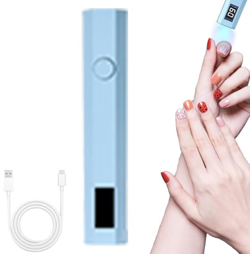Lunaobrik UV mano per gel penna UV per | Display LED piccola penna per timer, 2 senza fili, asciugatrice per colla portatile professionale