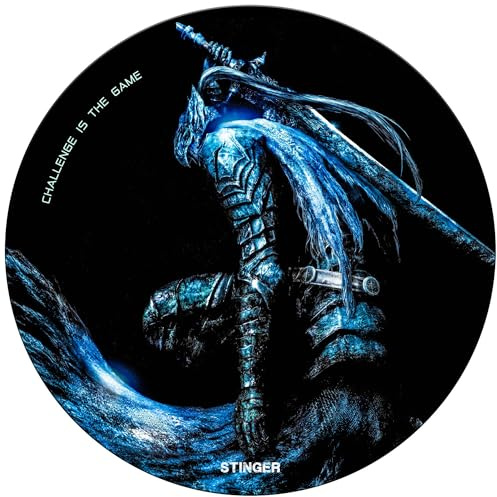 Woxter Stinger Golvmatta blå – golvmatta för gaming, golvbeläggning – vattentät, tvättbar, 100% mikrofiber, diameter 120 cm, färg blå