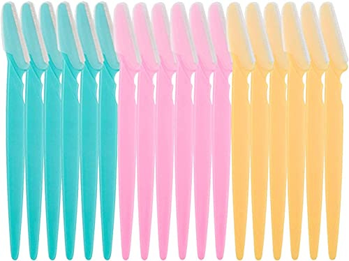 [18 piezas] Maquinillas de Afeitar Cejas Cuchilla de Ceja Afeitadora Depilación Facial Cejas Recortadora Adecuado Remover Pelo Facial de Mujeres y Hombres