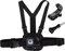 Suptig Brusthalterung, Verstellbarer Brustgurt, atmungsaktives Material, kompatibel mit Allen Gopro, Akaso, DJI Osmo und Anderen Action-Kameras, Schwarz