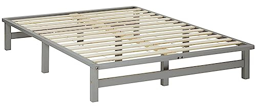 Homestyle4u Lit Palette 140x200 cm Gris