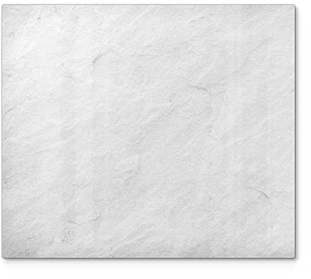 DEQORI Herdabdeckplatte Glas | einteilig 60x52 cm | Motiv Reine Schiefersteintextur | Ceranfeld Abdeckplatte für Küche | Herd-Abdeckung universal | Glasplatte & Schneidebrett für Kochplatten