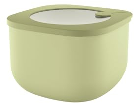 Guzzini - Kitchen Active Design, STORE&MORE BIO, Contenitore Ermetico Alto per Frigo/Freezer/Microonde (M) - Verde Avocado, 16 x16 x h10,7 cm | 1550cc - 170723253