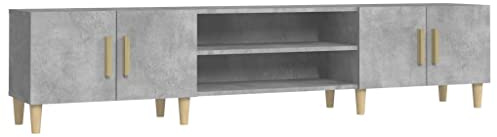 vidaXL TV-Schrank Betongrau 180x31,5x40 cm Holzwerkstoff