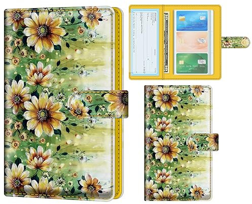 bvya RFID Blocking Business Card Organizer Book Wallet, PU Leather Business Card Holder for Women & Men, Credit Card Organizer Binder 96 Card Slots (Up to 192 Business Cards)