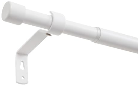 Mardom Vorhangstange Ausziehbar 120-210 cm - Weiß | Gardinenstange Ausziehbar, Ausziehbare Gardinenstange: Teleskop-Funktion, Minimalistisches und modernes Design, Langlebiges