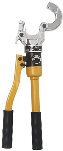 TaNeHaKi Profi Presszange,8 Tonnen Hydraulische Crimper,Drehbarem Kopf Rohr Rohrpresszange FüR Pex-Rohre Und Verbundrohre