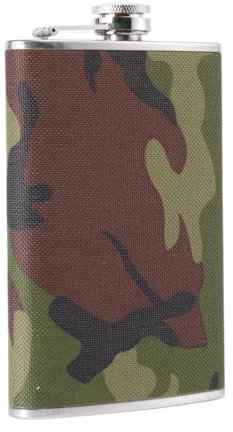 MAGICLULU 1pezzi Fiaschetta Portatile Acciaio Inossidabile Con Copertura Oxford Camouflage Per Attività All Aperto Come Picnic e