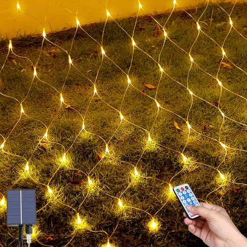MXJFYY Stringa Luminosa Esterni, 198LEDs Rete Luminosa 2 * 3 meter, Decorazione Luci di Natale, 8 Modalità di Luci Impermeabili Esterno Giardino Tenda Luce con Telecomando per Natale Feste, Terrazza