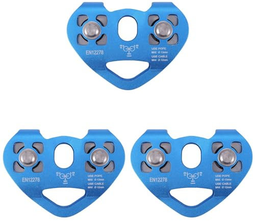 TsoLay 3X Herzform Klettern Doppelrolle Seil 13mm Klettergeraet Tiroler Trolley A Gross Schnelle 24KN