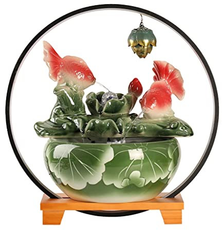 Xumh2024-3 Fontana da Interni Feng Shui Desktop Fountain Desk Desk Water Fountain Indoor Desktop Atomizzazione Fontane Soggiorno Decorazione Cascata Fontana Fontana Fontana Home Fontana