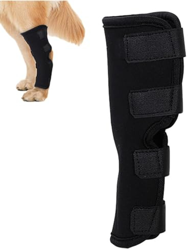 Vuggdt Ellenbogenbandage für Hunde, verstellbare und bequeme Armmanschette, schützende Hunde-Genesungsmanschette gegen Lecken, alle Jahreszeiten, Beinbandagen für Hinterbeine, Wunden, Bandagen