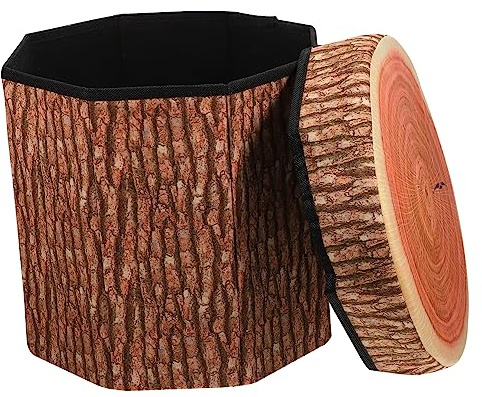 Garneck Multifunktionaler Klapphocker Aus Stabilem Holz Aufbewahrungshocker Mit Deckel Platzsparend Für Wohnzimmer Und Kinderzimmer