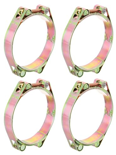 sourcing map 4 Pack T-Bolt Hose Clamp, 0.8 Heavy Duty Adjustable Tube Clamps Radiator Hose Clamp Working Range 80-90mm for 3.15-3.54 Hose ID Intake Soft Hose Intercooler Clamp