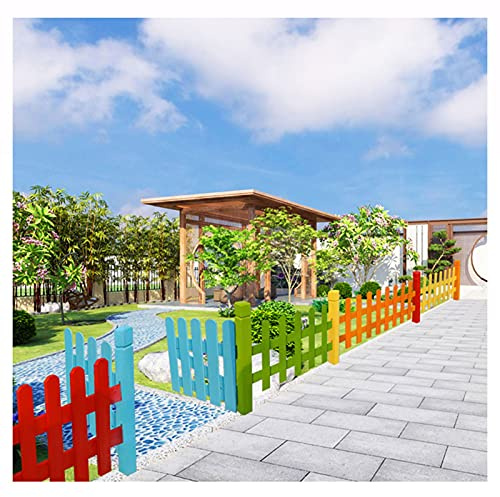 Pannello di recinzione da giardino in legno per esterni, giardino, patio, multi colore, bordo per aiuole, giallo, dimensioni 60 x 100 cm